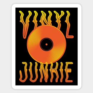 Vinyl Junkie Vinyl Record Music Lover Magnet